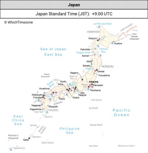 japan time zone map